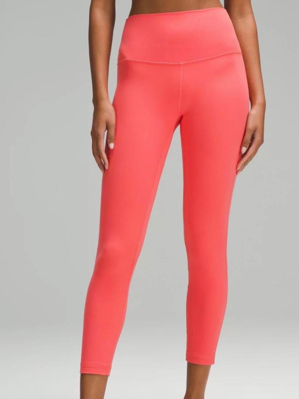 Athleta Elation Train Logo 7/8 Leggings in Coral